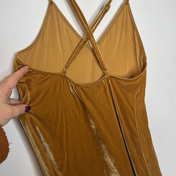 For Love & Lemons Collette Velvet Tank Dress Copper - Picture 10 of 10